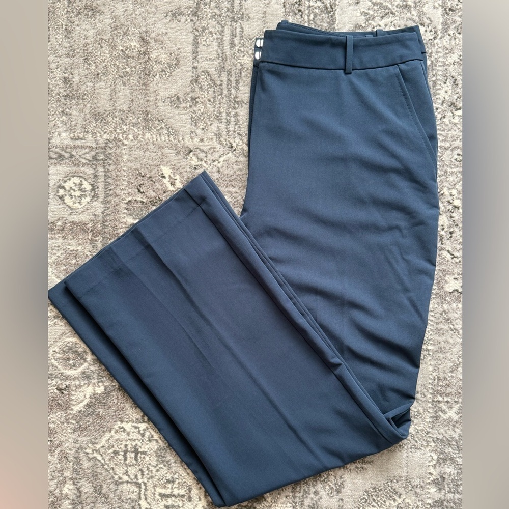 Worthington Navy Straight-Leg Dress Trousers